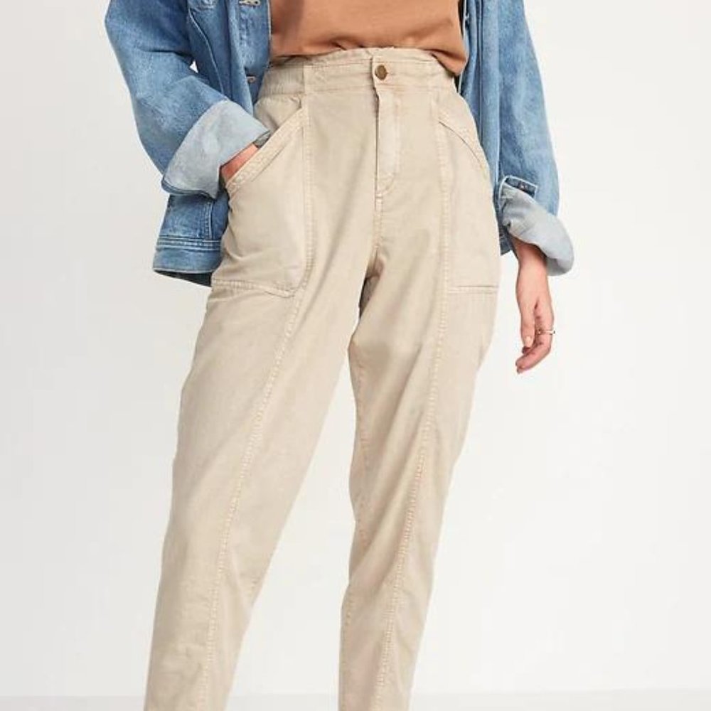 Old Navy High-Waisted Garment-Dyed Utility Pants for Women New - Picture 5 of 6